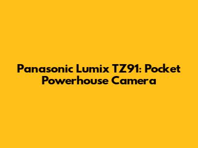 Panasonic Lumix TZ91: Pocket Powerhouse Camera