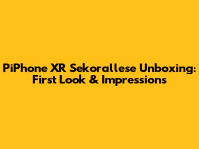 PiPhone XR Sekorallese Unboxing: First Look & Impressions