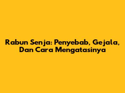 Rabun Senja: Penyebab, Gejala, Dan Cara Mengatasinya