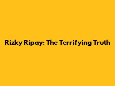 Rizky Ripay: The Terrifying Truth