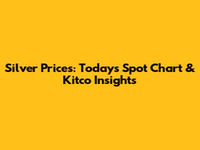 Silver Prices: Today's Spot Chart & Kitco Insights
