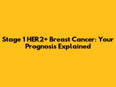 Stage 1 HER2+ Breast Cancer: Your Prognosis Explained