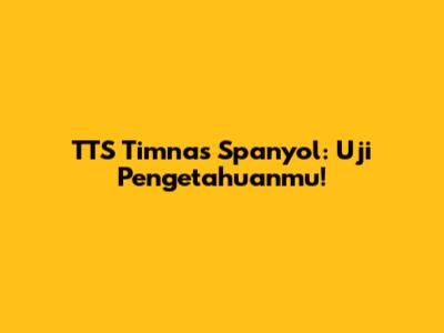 TTS Timnas Spanyol: Uji Pengetahuanmu!