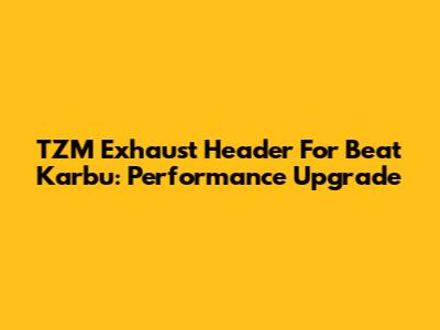TZM Exhaust Header For Beat Karbu: Performance Upgrade