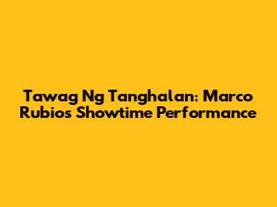 Tawag Ng Tanghalan: Marco Rubio's Showtime Performance