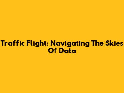 Traffic Flight: Navigating The Skies Of Data