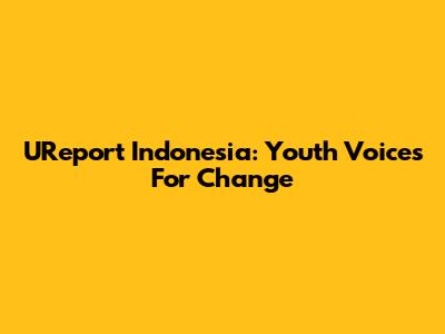 UReport Indonesia: Youth Voices For Change