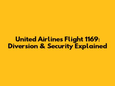 United Airlines Flight 1169: Diversion & Security Explained