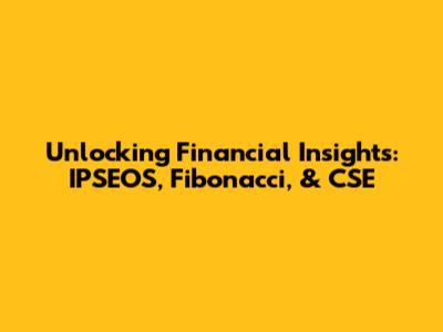 Unlocking Financial Insights: IPSEOS, Fibonacci, & CSE