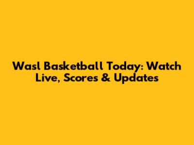 Wasl Basketball Today: Watch Live, Scores & Updates