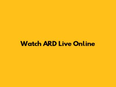Watch ARD Live Online