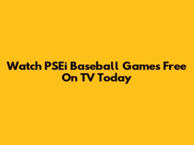 Watch PSEi Baseball Games Free On TV Today