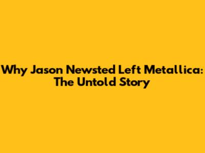Why Jason Newsted Left Metallica: The Untold Story