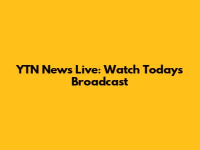 YTN News Live: Watch Today's Broadcast
